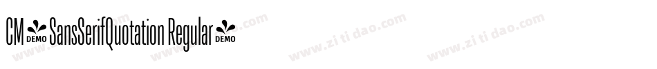 CM_SansSerifQuotation Regular字体转换